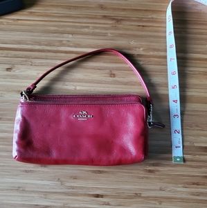 Coach leather wristlet